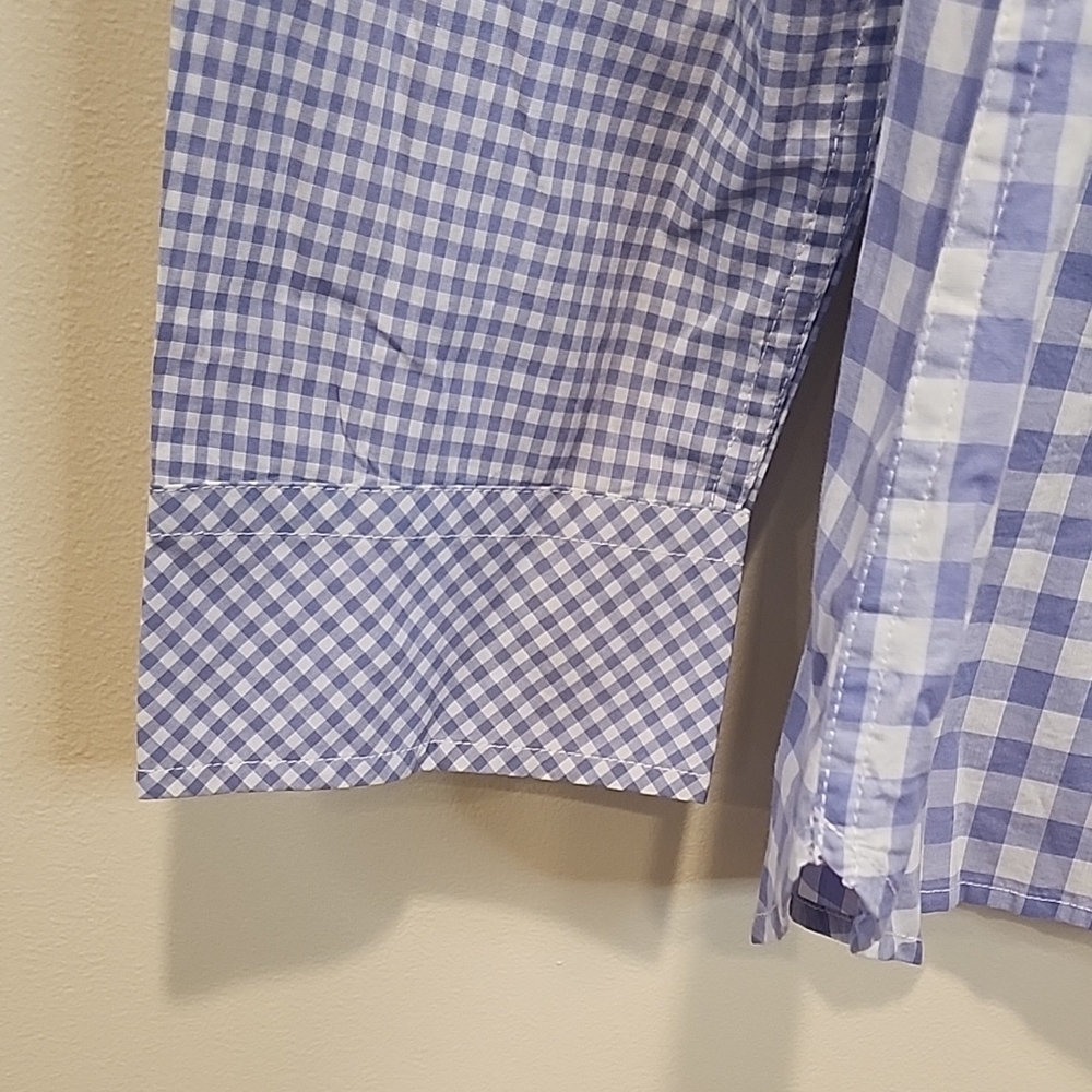 Talbots Light Purple and White Gingham Button-Down Shirt - Picture 5 of 10